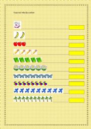 English Worksheet: Count and write the numbers