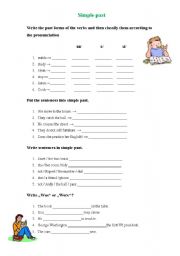 English Worksheet: Simple past