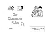 English Worksheet: Classroom Rules Booklet , Part 2/2 (Editable)