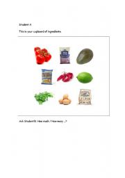English Worksheet: Making Guacamole