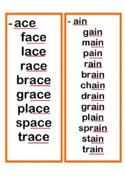 English Worksheet: reading word families 