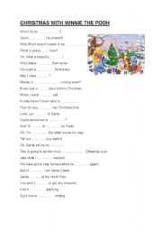 English Worksheet: Christmas with Winnie the Pooh