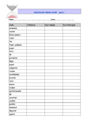 English worksheet: irregular verbs 1 exam catalan version