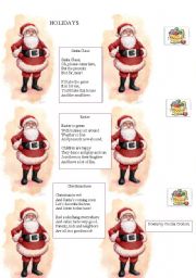 English Worksheet: Holidays - Poems for children 