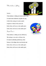 English worksheet: When darkness is falling
