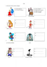 English worksheet: occupations