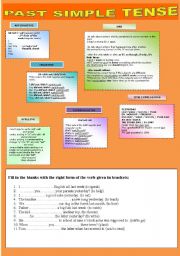 English worksheet: Past Tense Simple