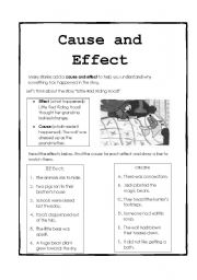 English Worksheet: Cause and effect