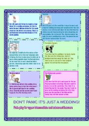 English Worksheet: Dont panic, its just a wedding! Roleplay for upper-intermediate and advanced learners