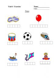 English Worksheet: Toys