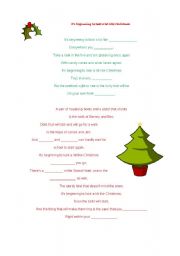 English worksheet: Its beginning to look a lot like Christmas (Christmas Carrol)