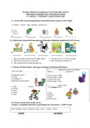 English Worksheet: 2nd exam of Turkish 6th grades (spot on)