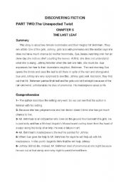English Worksheet: discovery fiction
