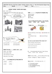English Worksheet: 1st term 2nd exam for Turkish 8th grades (spot on)