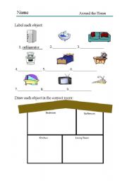 English worksheet: EXERCISE WITH HOUSE