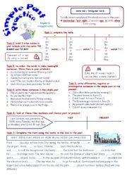 English Worksheet: Simple past practice