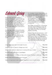 English worksheet: Edvard Grieg