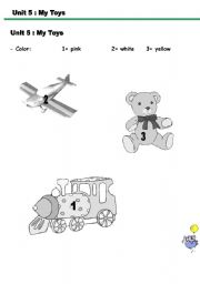 English Worksheet: my toys