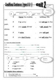 English worksheet: conditional sentences