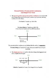 English Worksheet: Present Perfect, Present perfect continuous,