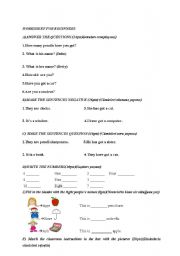 English worksheet: GENERAL EXERCISES