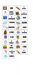 English worksheet: Christmas domino