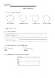 English worksheet: test