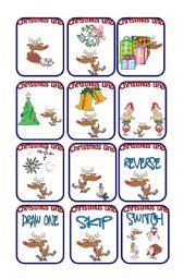 English Worksheet: Christmas UNO (part 1 of 4)