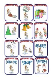 English Worksheet: Christmas UNO (part 2 of 4)