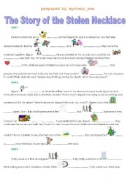 English Worksheet: The Story of the Stolen Necklace - Picture Story