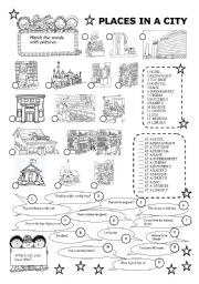 English Worksheet: places in a city