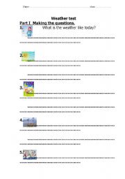 English Worksheet: Weather