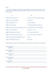 English worksheet: Simple Present with WH questions