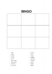 English Worksheet: Bingo Lesson