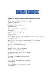 English worksheet: English test