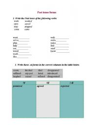 English worksheet: Past simple