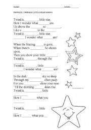 twinkle twinkle little star_fill the gaps