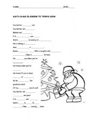 English Worksheet: Santa Claus is coming to town_fill the gaps