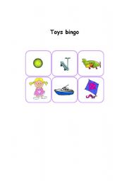 English Worksheet: Toys bingo flashcard 4