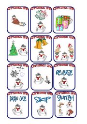 English Worksheet: Christmas UNO (part 3 of 4)