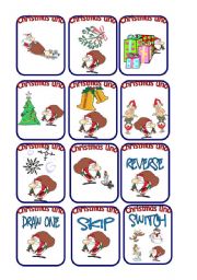 English Worksheet: Christmas UNO (part 4 of 4)