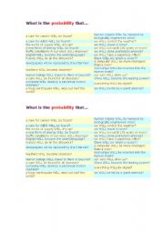 English Worksheet: What is the probability that...