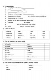 English worksheet: general knowledge