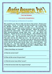 English Worksheet: reading resources part 3