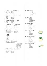 English Worksheet: SBS test