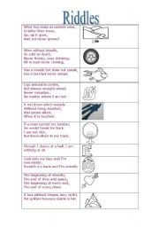 English Worksheet: Riddles