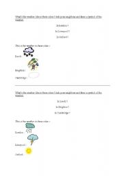 English worksheet: the weather - pairwork