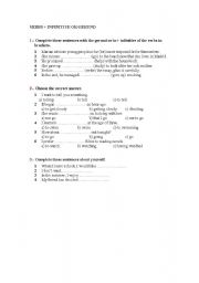 English worksheet: verbs