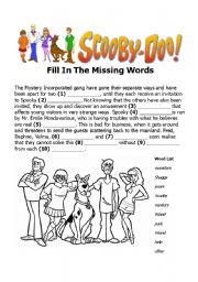 English Worksheet: Scooby Doo 