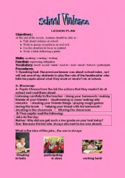 English Worksheet: school violence